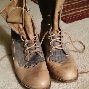 Justin ropers lace up paddock boot